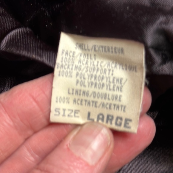 Vintage Abstract Red and Orange Teddy Jacket - Picture 11 of 13